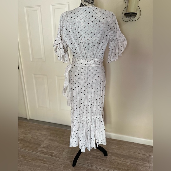 Cynthia Rowley, never been worn, size Large cotton flower print ruffle dress. - Picture 9 of 9